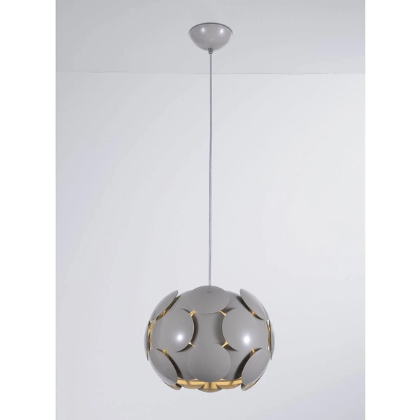 Wisząca lampa kula Santina P0317-01S-U1GM Italux kulista szara