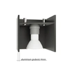 Natynkowa LAMPA sufitowa SL.0384 prostokątna OPRAWA metalowa downlight czarna
