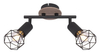 Sufitowa lampa reflektorowa Xara 54802S-2H czarna drewno