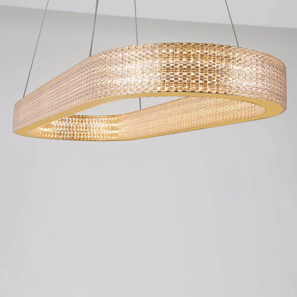 Wisząca lampa glamour YOTAU LE44730 LED 70W 3000K ściemnialna złota
