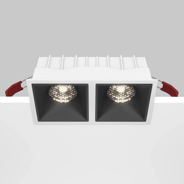 Lampa podtynkowa Alfa DL043-02-15W4K-SQ-WB LED 30W 4000K biały czarny