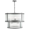 Loftowa wisząca lampa Bianka BIA0622 do salonu żebrowana czarna