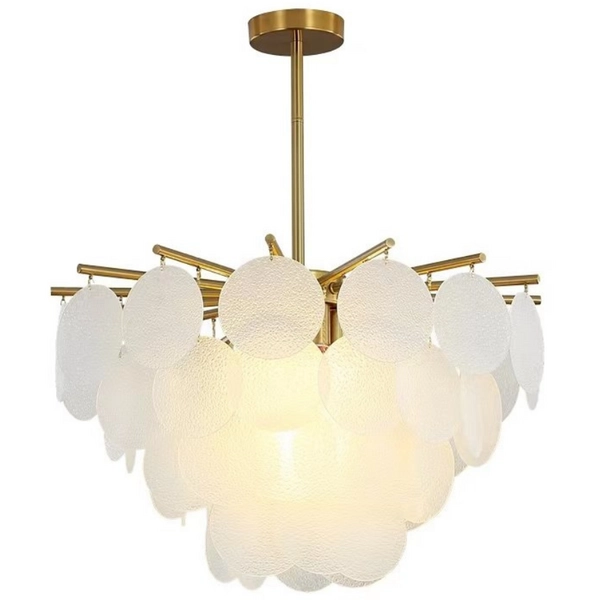 Dekoracyjna lampa wisząca Fiore D8584P-R600 white Step do sypialni złota