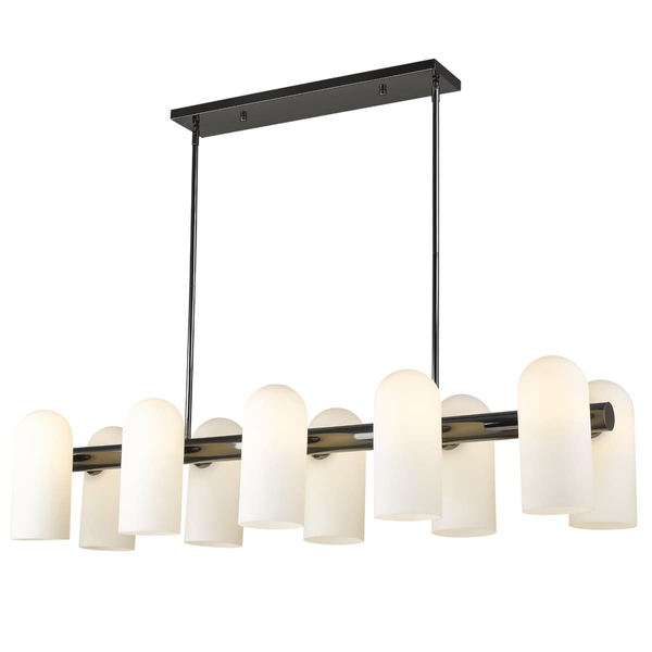 Wielopunktowa lampa wisząca Seoul p10742bk Cosmolight metal szkło czarna biała