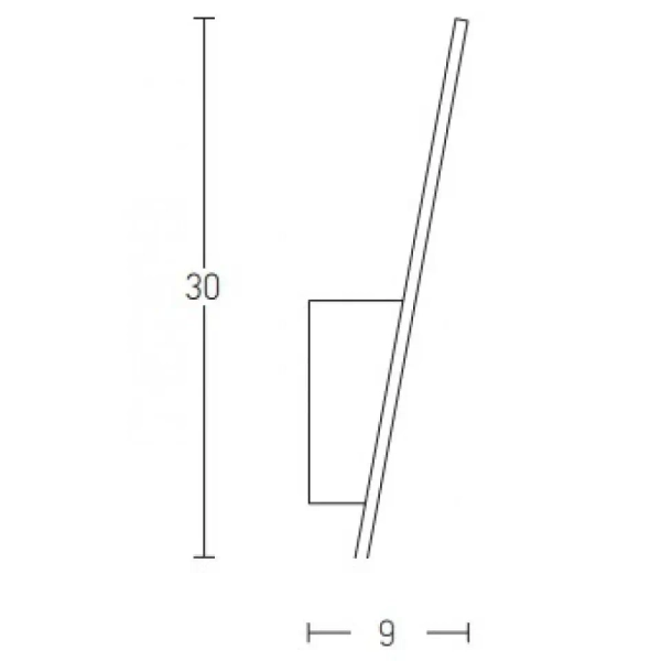 Lampa ścienna na korytarz 16155 LED 7W 3000K prostokąt biały