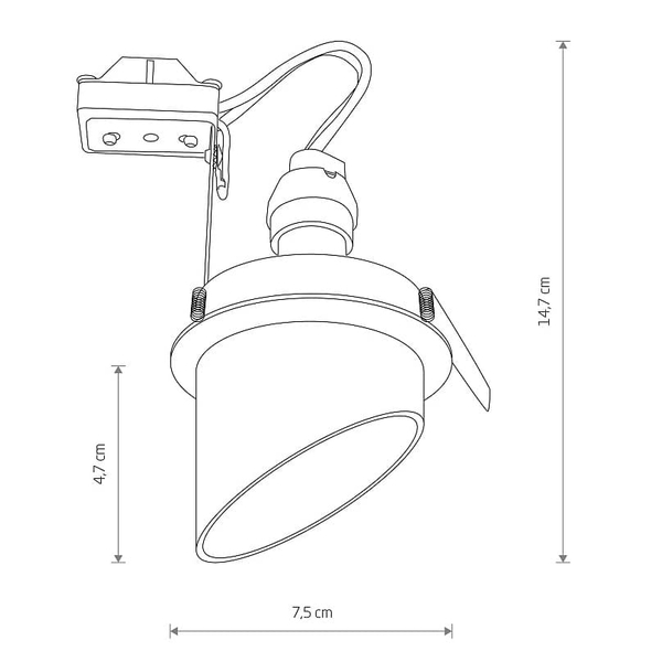 Sufitowa lampa tuba Solta 10491 Nowodvorski podtynkowa punktowa czarna
