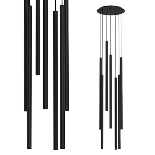 Lampa wisząca LASER 7667 Nowodvorski metalowa kaskada do salonu czarna