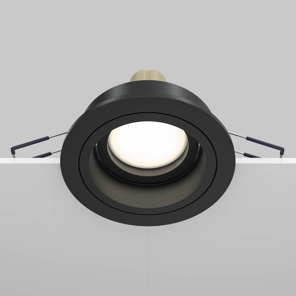 Wpuszczana lampa przysufitowa Atom DL025-2-01B czarny