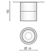 Regulowana lampa sufitowa Costa AZ2856 LED 12W 3000K downlight biała