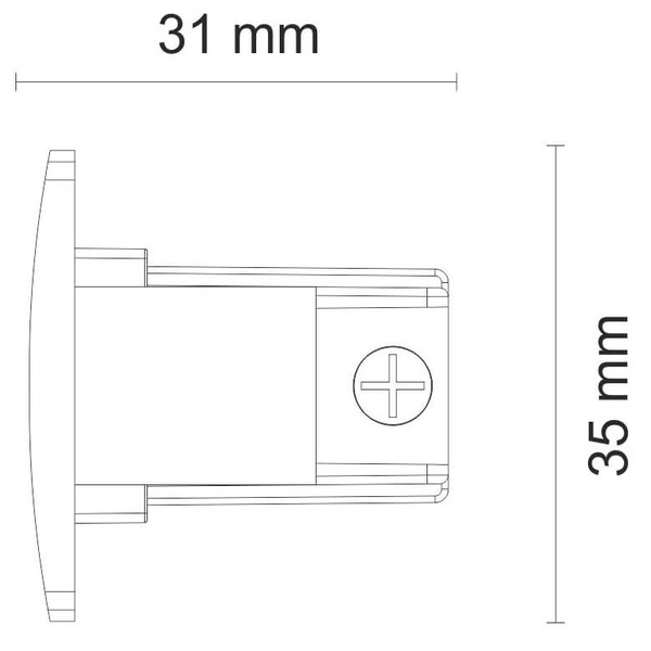 Zakończenie szynoprzewodu 8109 Shilo do 3-fazowej szyny natynkowej czarne