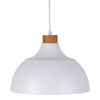 Skandynawska kopułowa lampa wisząca Cap 2070 TK Lighting drewniana biała