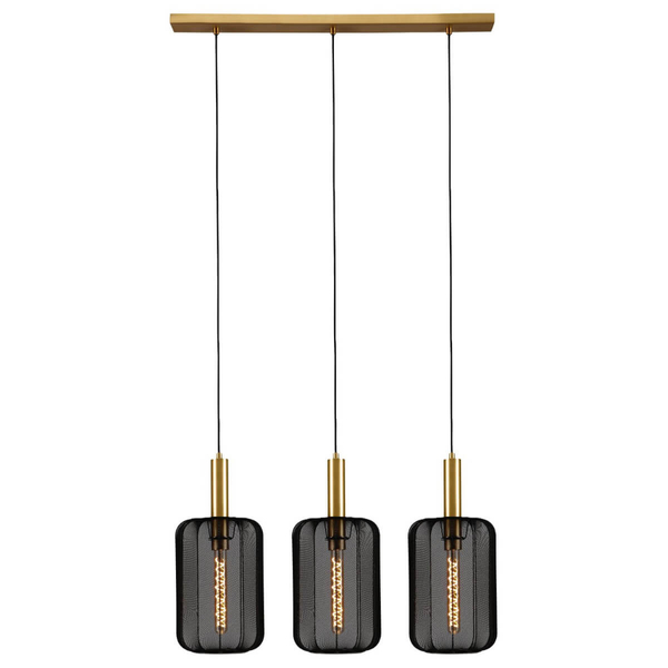 Sypialniana lampa wisząca Corina 03447/03/30 klosze siatka złota czarna