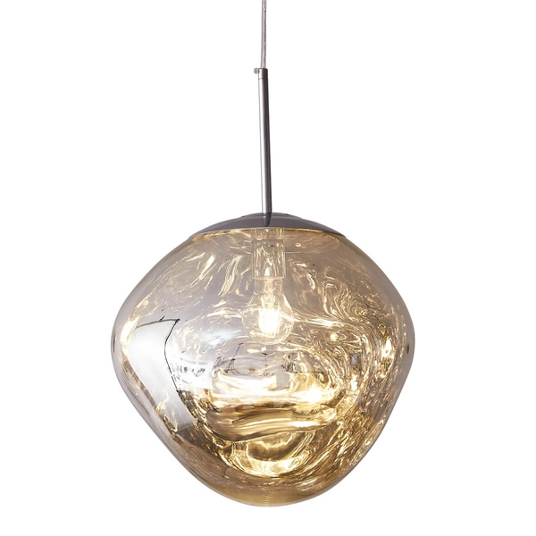 Lampa wisząca bańka GLAM MP-1239-280 chrome połyskująca miedziana