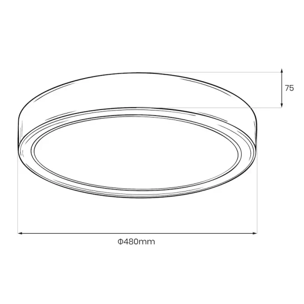 Okrągły plafon do jadalni Lago ML1841 LED 36W 4000K biały