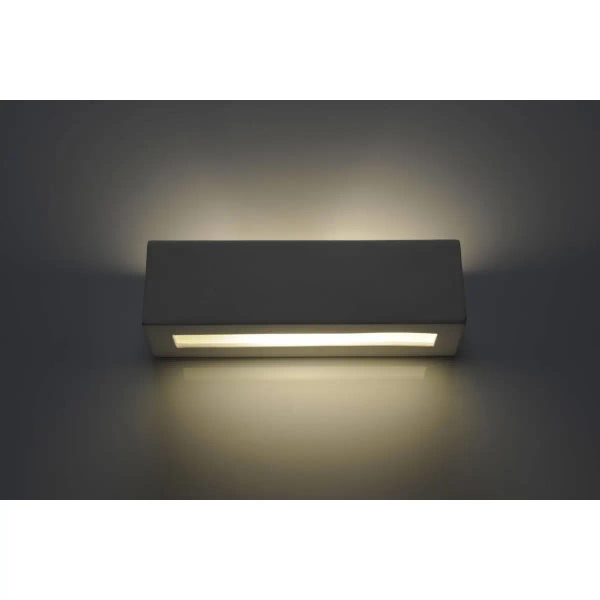 Kinkiet LAMPA ścienna SL.0006 przyścienna OPRAWA ceramiczna belka prostokątna biała