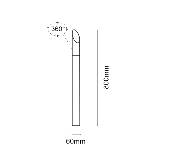 Lampa ogrodowa stojąca Saga 9920 Shilo tuba IP54 antracyt