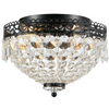 Glamour lampa sufitowa Joline crystals czarna przezroczysta