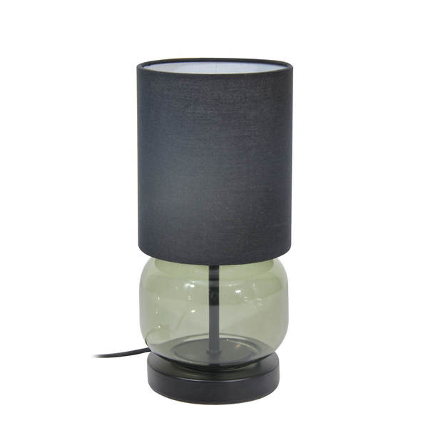 Lampka nocna z abażurem Dorme TB-63748-BL-GR Italux czarny zielony