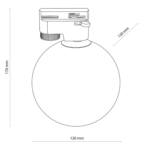 Okrągła lampa do szynoprzewodu 1-fazowego Tracer 4922 TK Lighting grafitowa