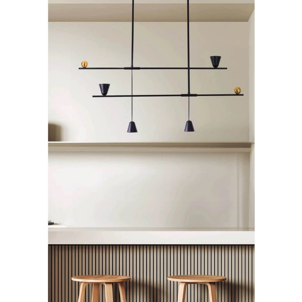 Ledowa lampa wisząca SPOLETO AZ5642 25W 3000K nad stół metalowa czarna