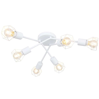 Industrialna LAMPA sufitowa XARA I 54802W-6 Globo druciana OPRAWA metalowy plafon reflektorki sticks pręty białe