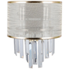 Kinkiet LAMPA ścienna TORREIA WL-45660-2 Italux abażurowa OPRAWA crystal glamour mosiądz srebrna