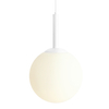 Biała lampa wisząca Bosso 1087XL Aldex kula nad stół szklana do salonu