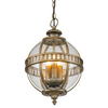 Wisząca lampa na taras Halleron KL-HALLERON-8M-BU Kichler kula IP44 brąz przezroczysty