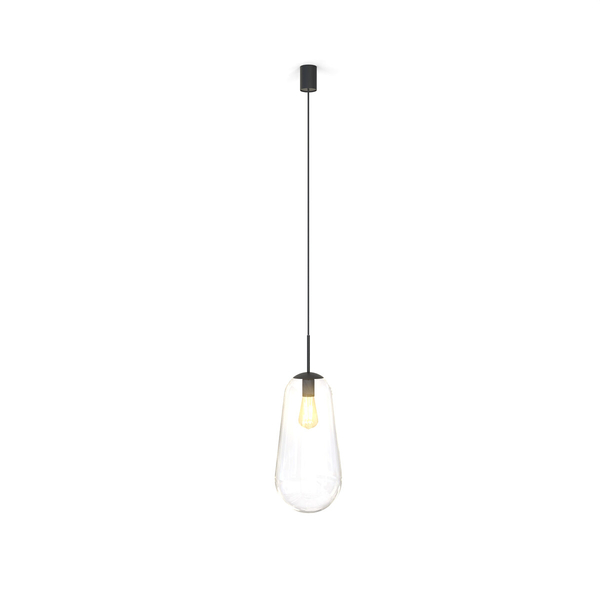 Loftowa lampa wisząca Pear 7797 przezroczysta kropla do salonu