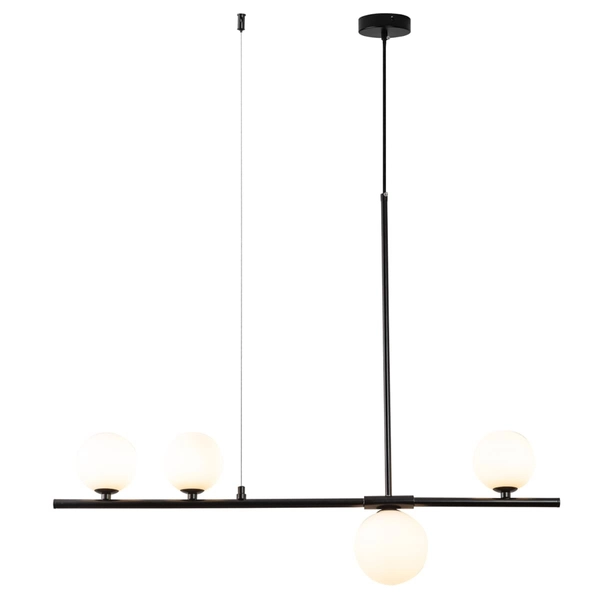 Wisząca lampa kuchenna MODERNO DN1506 black Step bubbles żelazo szkło czarna