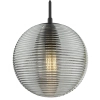 Kulista wisząca lampa Evander EVA0122 kula czarna przydymiona