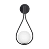 Kinkiet ścienny art deco DROP ST-F079 biały czarny szklany metalowy G9 klosz do sypialni