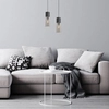 Wisząca lampa loft RONNO 72051 tubka szklana przydymiona czarna