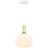 Kulista lampa wisząca szklana Alton 47313001 nad stół biały złoty