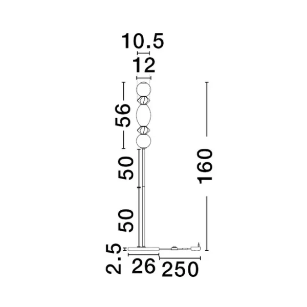 Stojąca lampa do salonu MONRETA LE45237 LED 16W 3000K ceramiczna biała