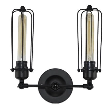 Kinkiet ścienny Retro ABIGALI-KRN2E27 Abigali loftowy do salonu czarny
