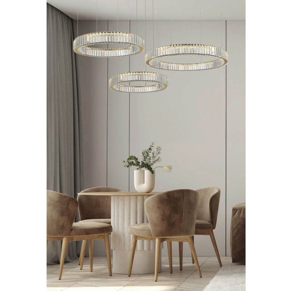 Ściemnialna wisząca lampa SPARK AZ5794 Azzardo LED 144W 3000K złota
