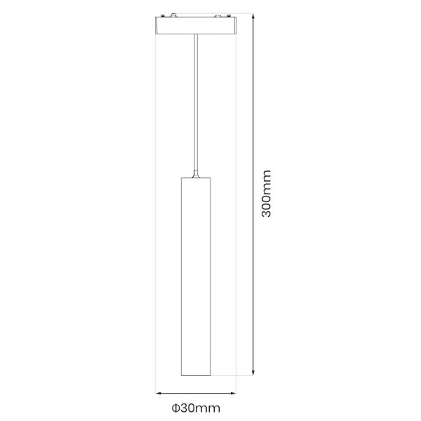 Wisząca lampa szynowa magneyczna Tuya CCT ML2207 LED 6W CCT czarny