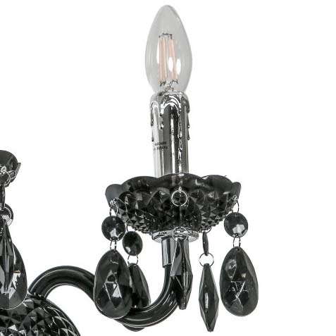 Ścienna lampa vintage Whiz A.90690/2BL świecznikowy kinkiet do holu czarny