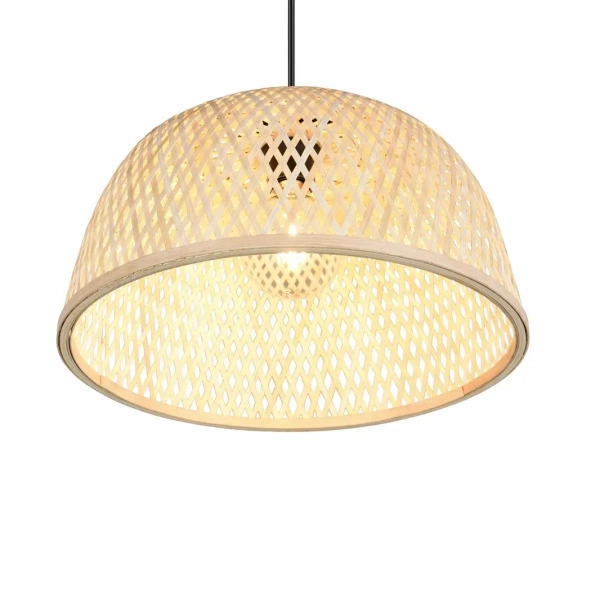 Bambusowa lampa wisząca LAURENT R36091032 nad stół czarny naturalny