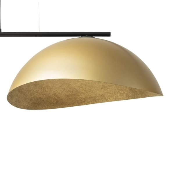 Wisząca lampa z żywicy Solar 40581 Sigma kopułowe klosze złota czarna