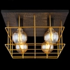 Sypialniana lampa sufitowa druciana Merril 15530B-4D Globo kwadratowa złota