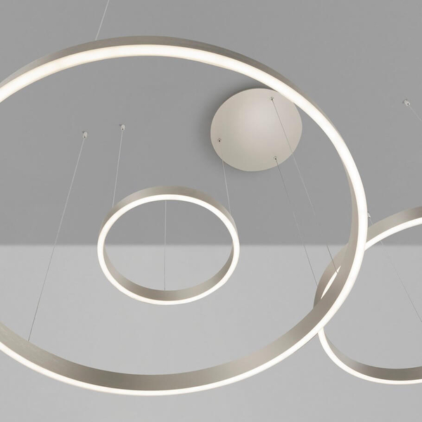 Pierścieniowa lampa wisząca BARI LE44316 LED 181W 3000K srebrna