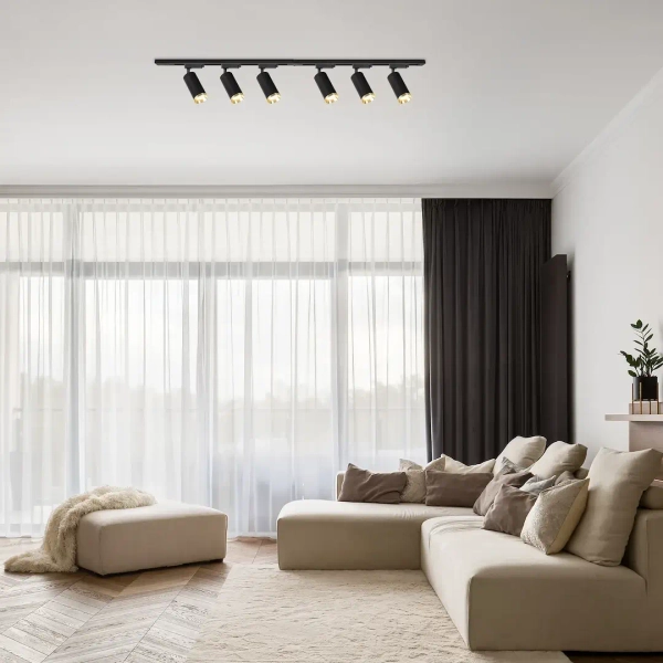 Zestaw jednoobwodowy szynowy Mica Track ML2106 z reflektorkami czarny