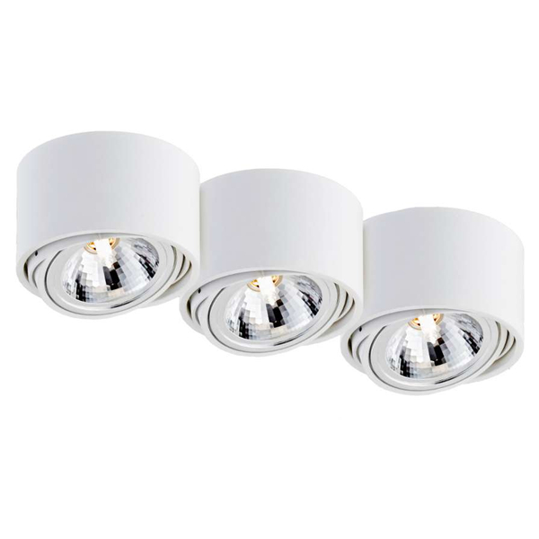 Regulowany plafon LUMOS 3 70253301 Kaspa natynkowy downlight biały