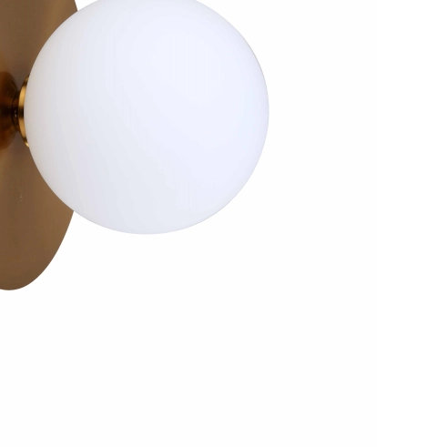 Metalowy kinkiet Roma LP-1345/1W GD Light Prestige szklana kula złota