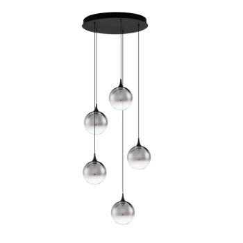 Szklana lampa wisząca LURVELA LE45130 LED 20W 3000K szara czarna