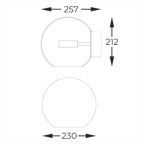 Kulista lampa ścienna Enceladus W0428-01D-F4AC Zumaline LED 5W 3000K chrom