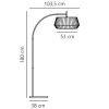 Lampa podłogowa do salonu DICTE 2112414001 biały czarny
