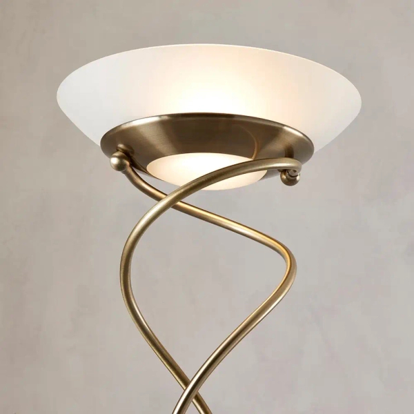 Podłogowa lampa do salonu Monaco MONACO-AN regulowana mosiądz